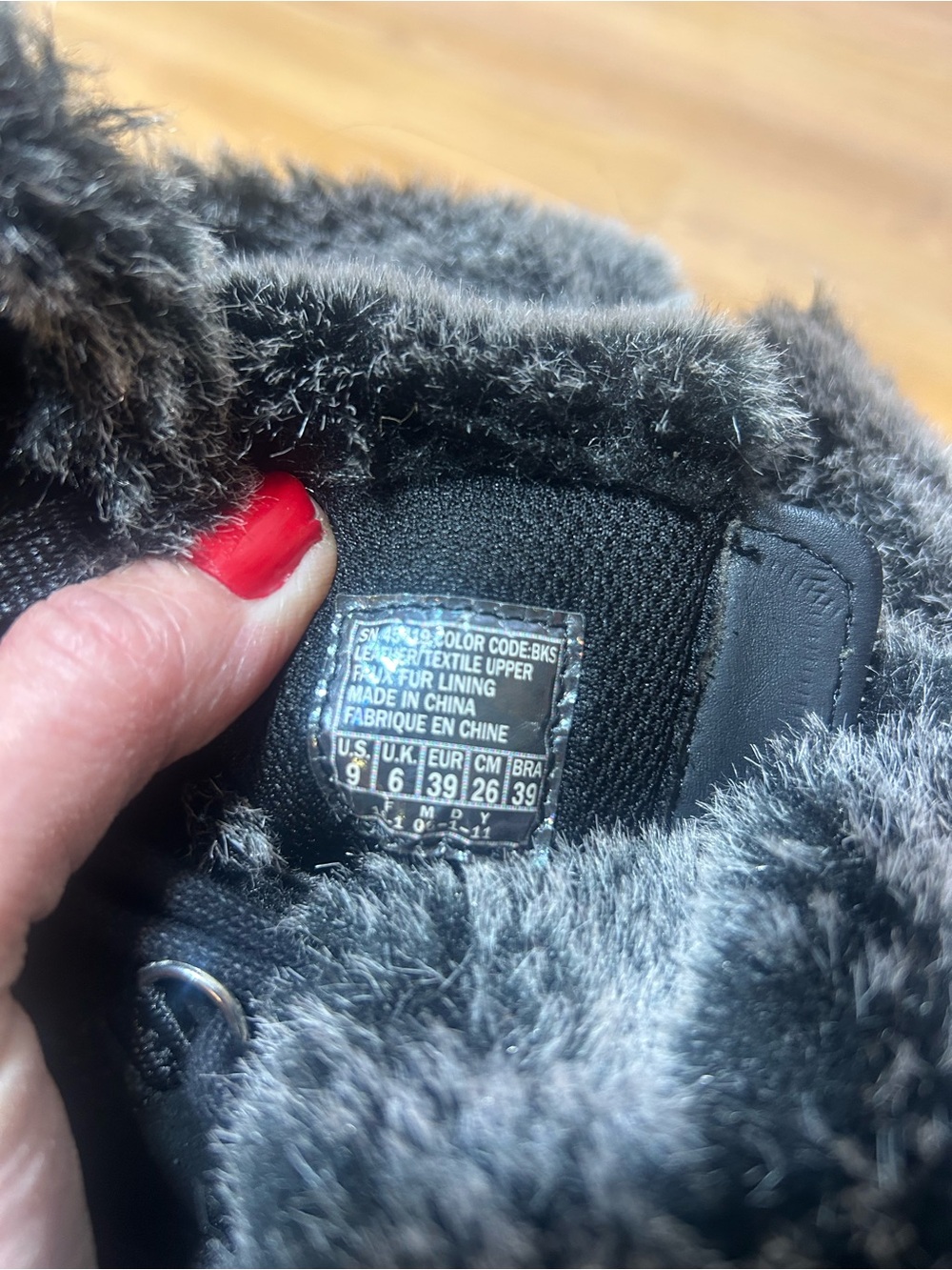 Skechers Black Suède Faux-Fur Lace-Up Tall winter Boots❤️9 - Picture 10 of 15